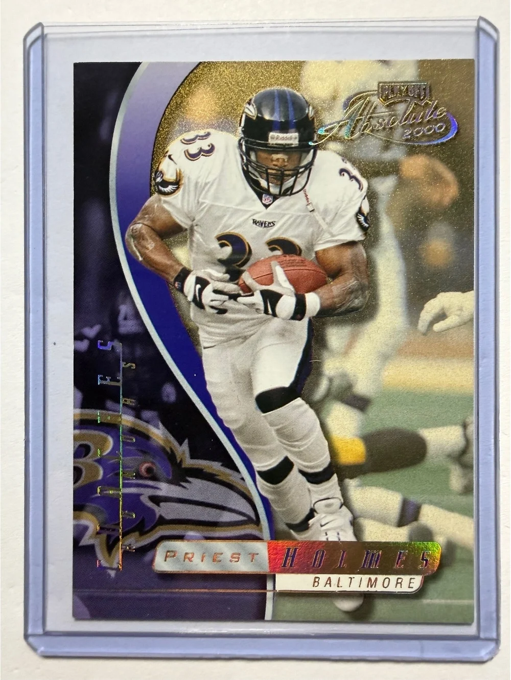 2000 Playoff Absolute Priest Holmes Baltimore Ravens Football Trading Card #040/
